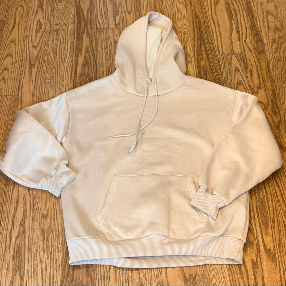 SHEIN Ivory 8-Ball Graphic Oversized Hoodie - Size S